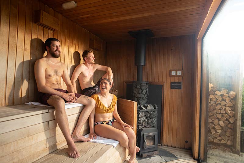 Sauna with 2 people